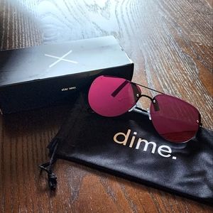 Dime Black Chrome Avaitor sunglasses